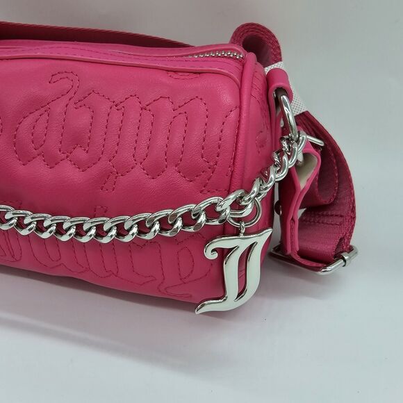 Juicy Couture Juicy Puff Roll Crossbody Bag Handbag Juicy Hot Pink Purse NWT - Picture 2 of 8